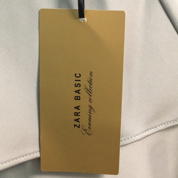 NWT Zara ruffle crop top xs silver - Picture 5 of 5